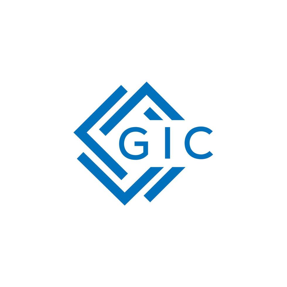 Gic Brief Logo Design auf Weiß Hintergrund. Gic kreativ Kreis Brief Logo Konzept. Gic Brief Design. vektor