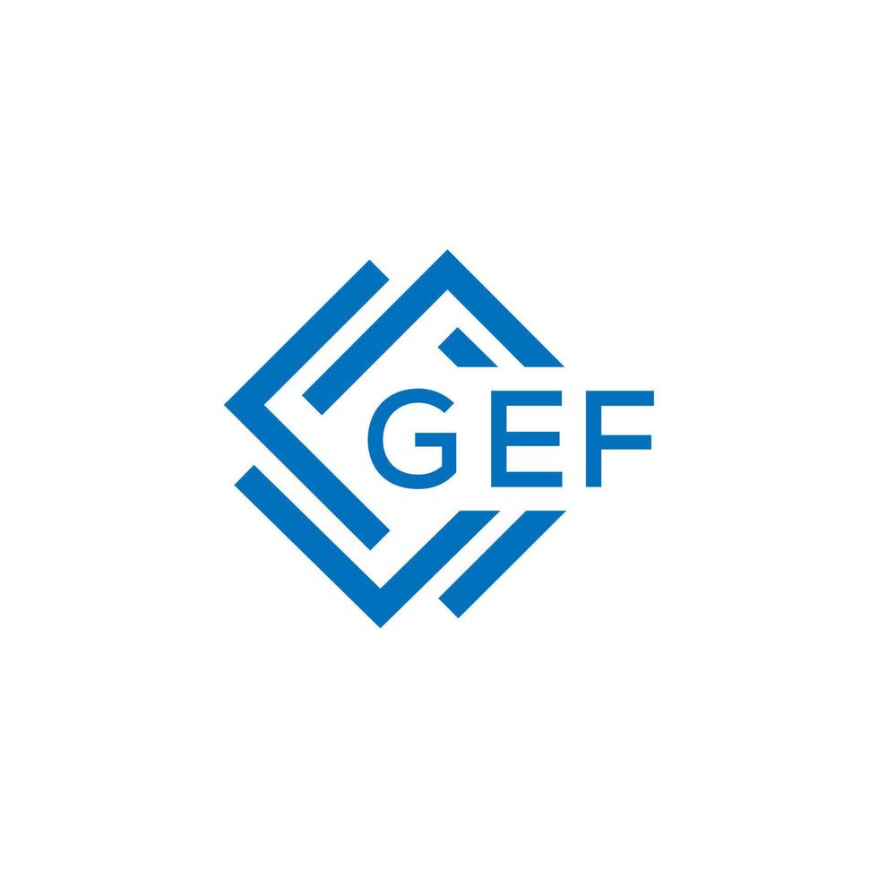 gef Brief Logo Design auf Weiß Hintergrund. gef kreativ Kreis Brief Logo Konzept. gef Brief Design. vektor