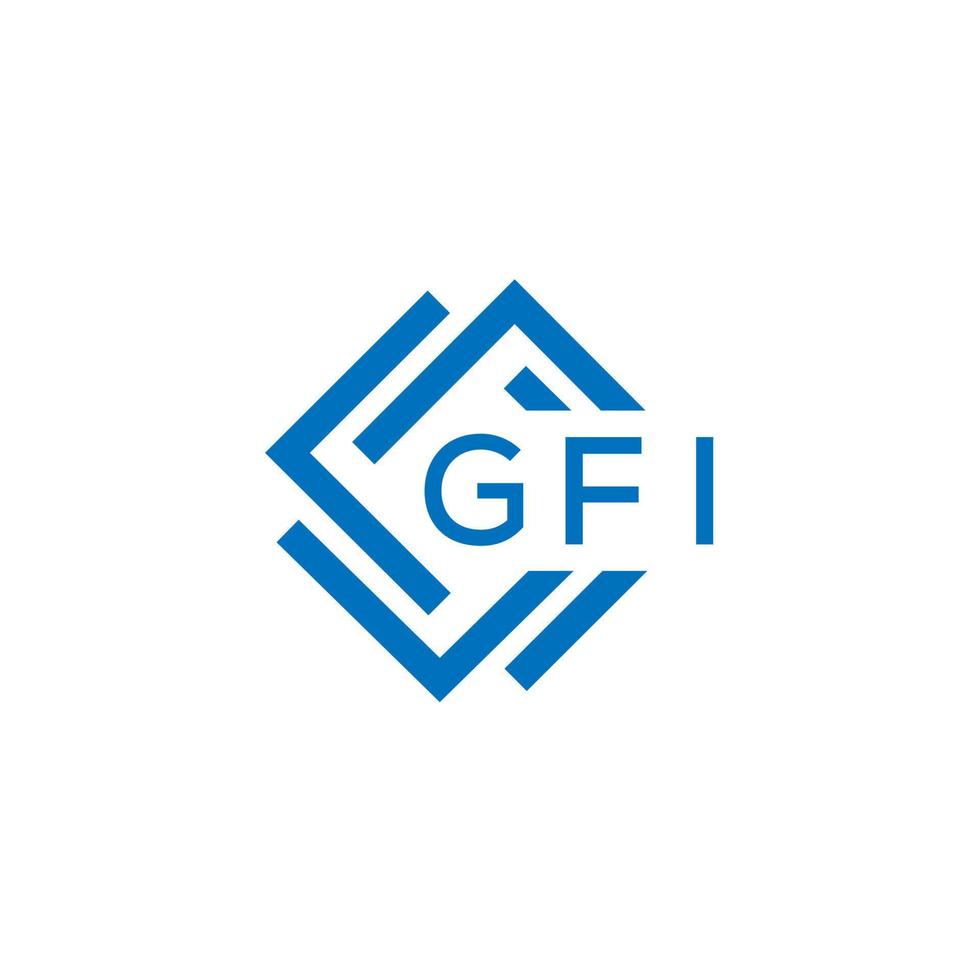 gfi Brief Logo Design auf Weiß Hintergrund. gfi kreativ Kreis Brief Logo Konzept. gfi Brief Design. vektor