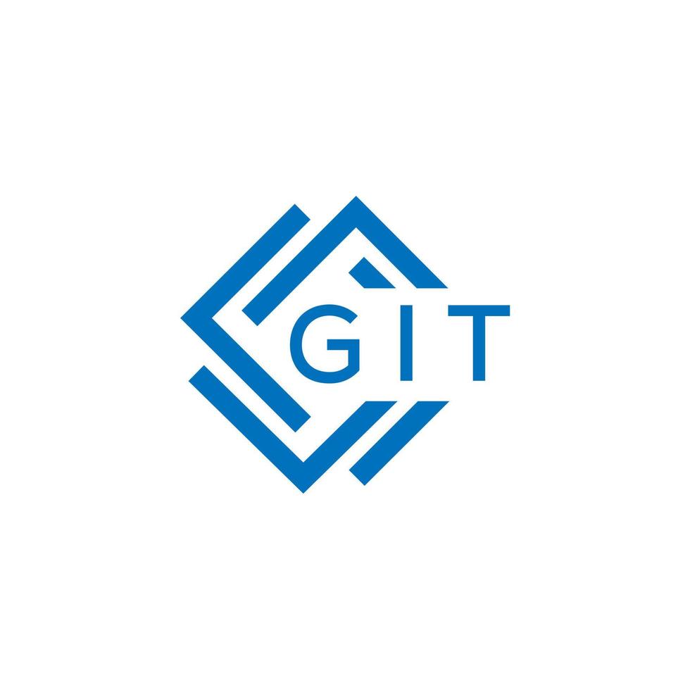 git Brief Logo Design auf Weiß Hintergrund. git kreativ Kreis Brief Logo Konzept. git Brief Design. vektor