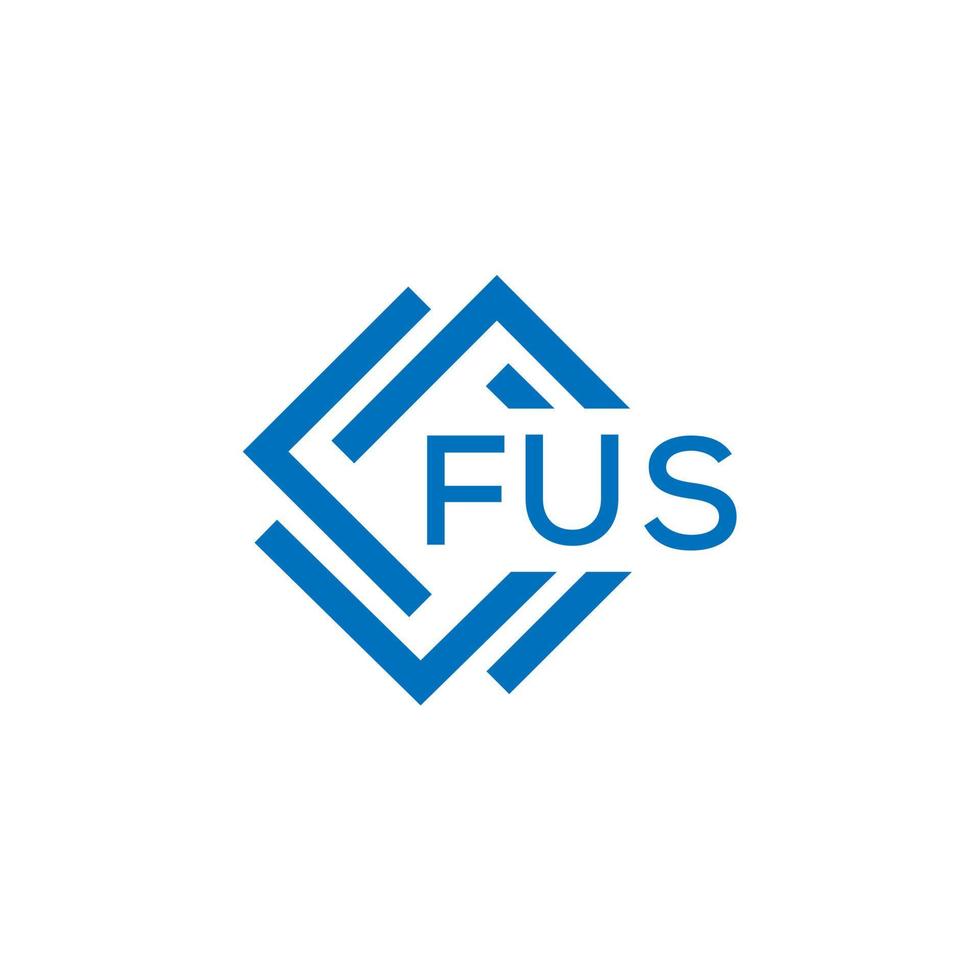 Fus Brief Logo Design auf Weiß Hintergrund. Fus kreativ Kreis Brief Logo Konzept. Fus Brief Design. vektor