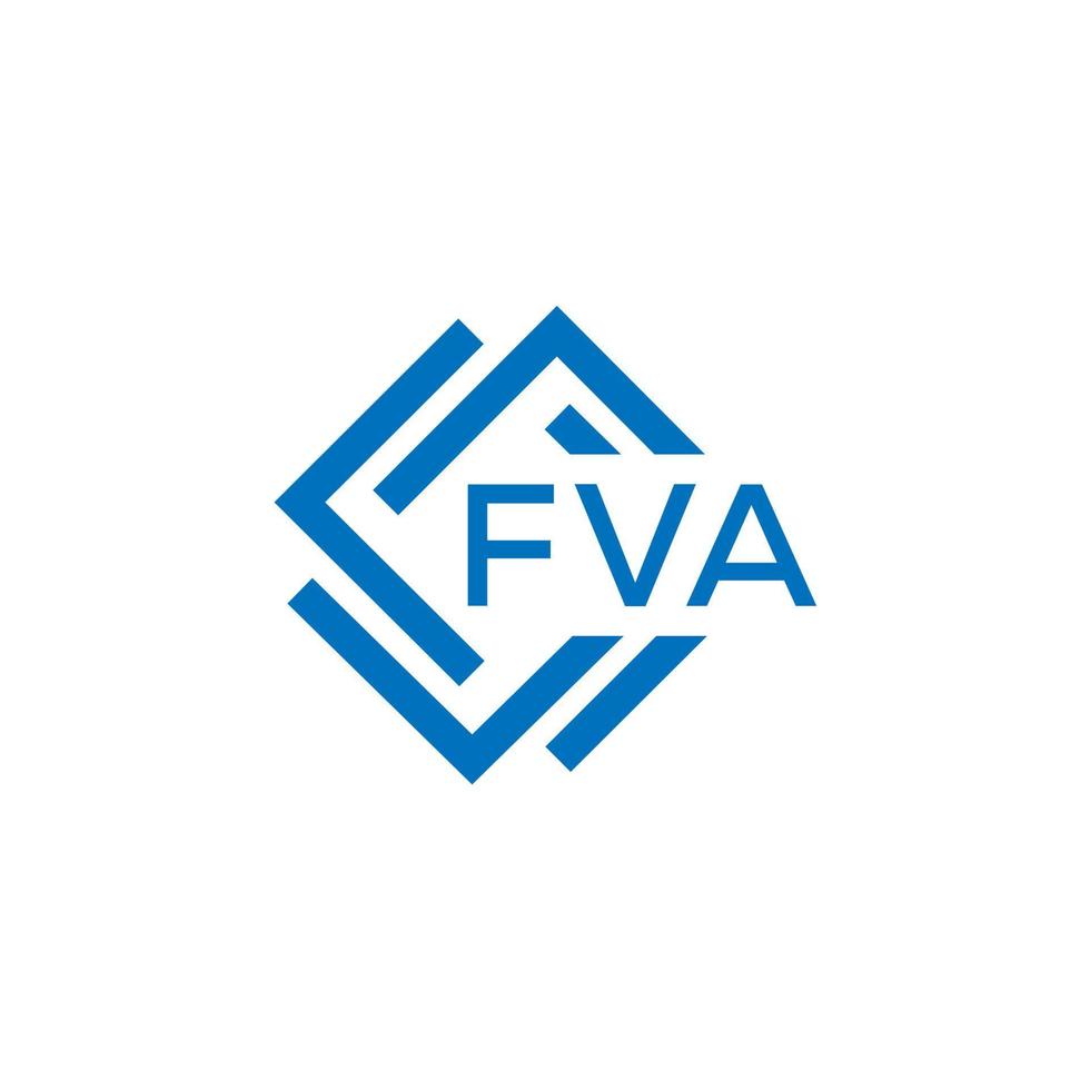 fva brev design.fva brev logotyp design på vit bakgrund. fva kreativ cirkel brev logotyp begrepp. fva brev design. vektor