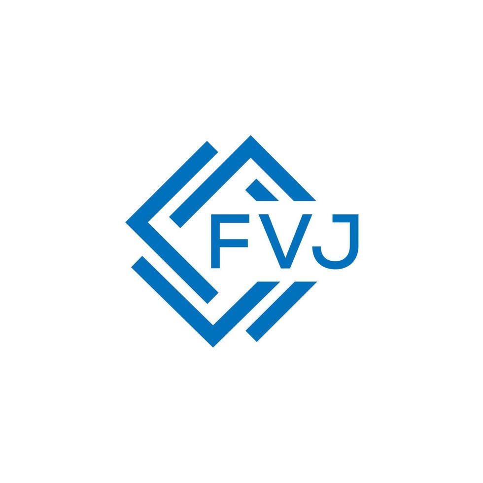 fvj Brief Logo Design auf Weiß Hintergrund. fvj kreativ Kreis Brief Logo Konzept. fvj Brief Design. vektor