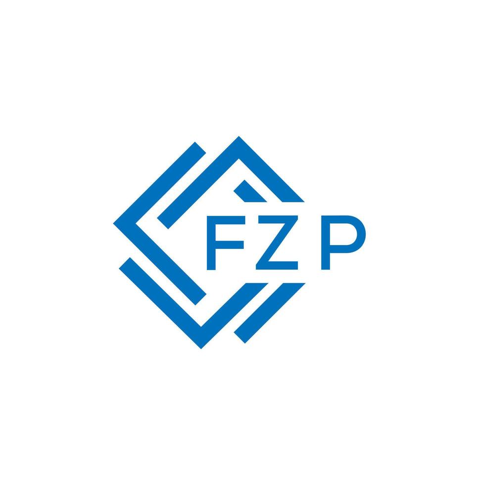 fzp kreativ cirkel brev logotyp begrepp. fzp brev design.fzp brev logotyp design på vit bakgrund. fzp kreativ cirkel brev logotyp begrepp. fzp brev design. vektor