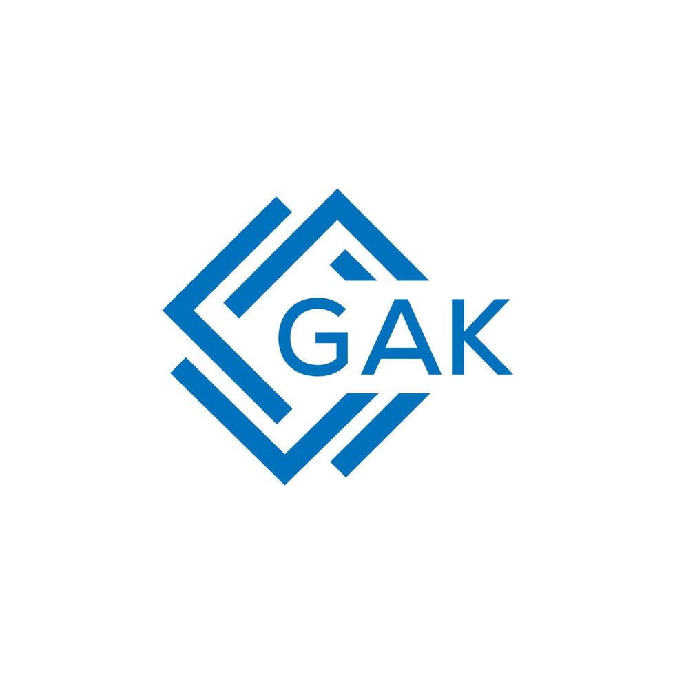 gak Brief Logo Design auf Weiß Hintergrund. gak kreativ Kreis Brief Logo Konzept. gak Brief Design. vektor