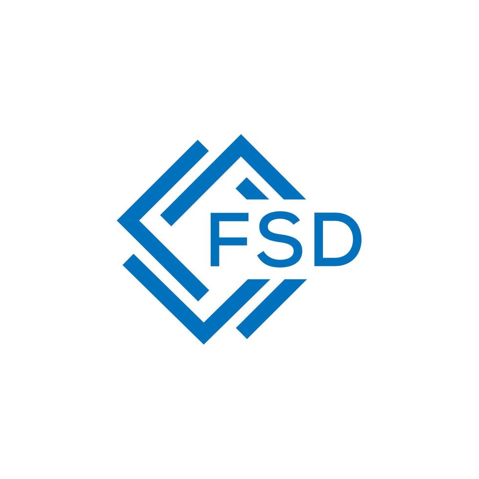 fsd Brief Logo Design auf Weiß Hintergrund. fsd kreativ Kreis Brief Logo Konzept. fsd Brief Design. vektor