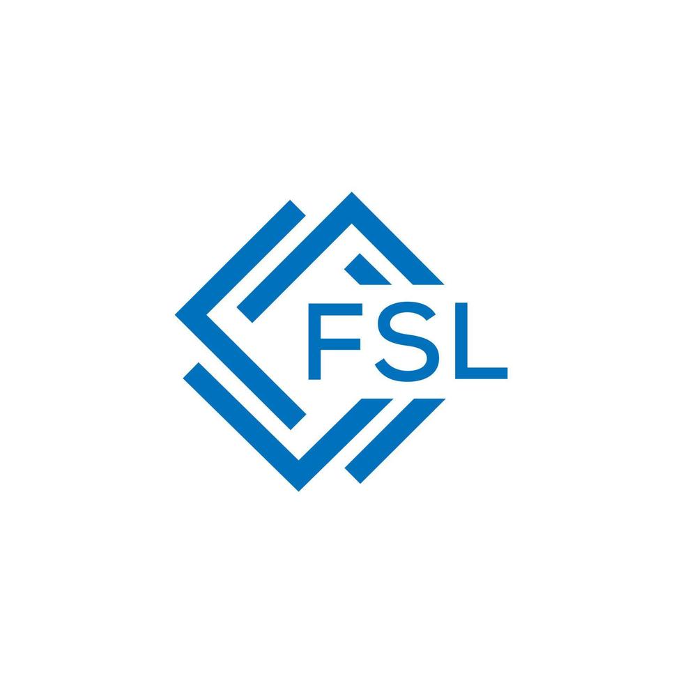 fsl Brief Logo Design auf Weiß Hintergrund. fsl kreativ Kreis Brief Logo Konzept. fsl Brief Design. vektor