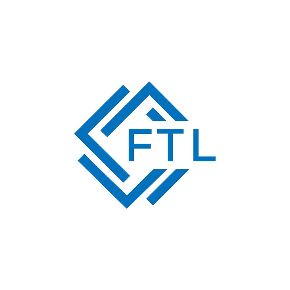 ftl Brief Logo Design auf Weiß Hintergrund. ftl kreativ Kreis Brief Logo Konzept. ftl Brief Design. vektor