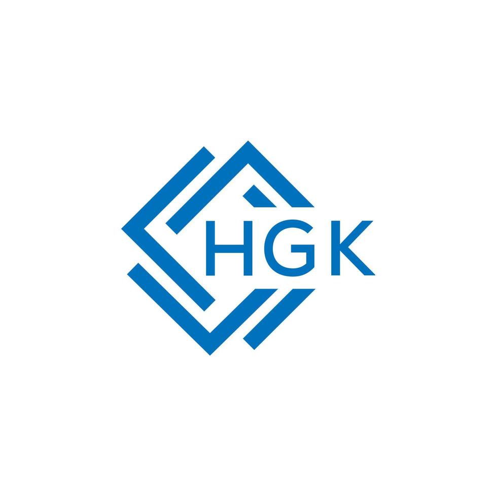 hgk Brief Logo Design auf Weiß Hintergrund. hgk kreativ Kreis Brief Logo Konzept. hgk Brief Design. vektor