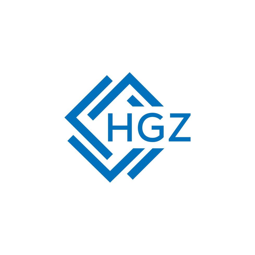 hgz kreativ cirkel brev logotyp begrepp. hgz brev design. vektor