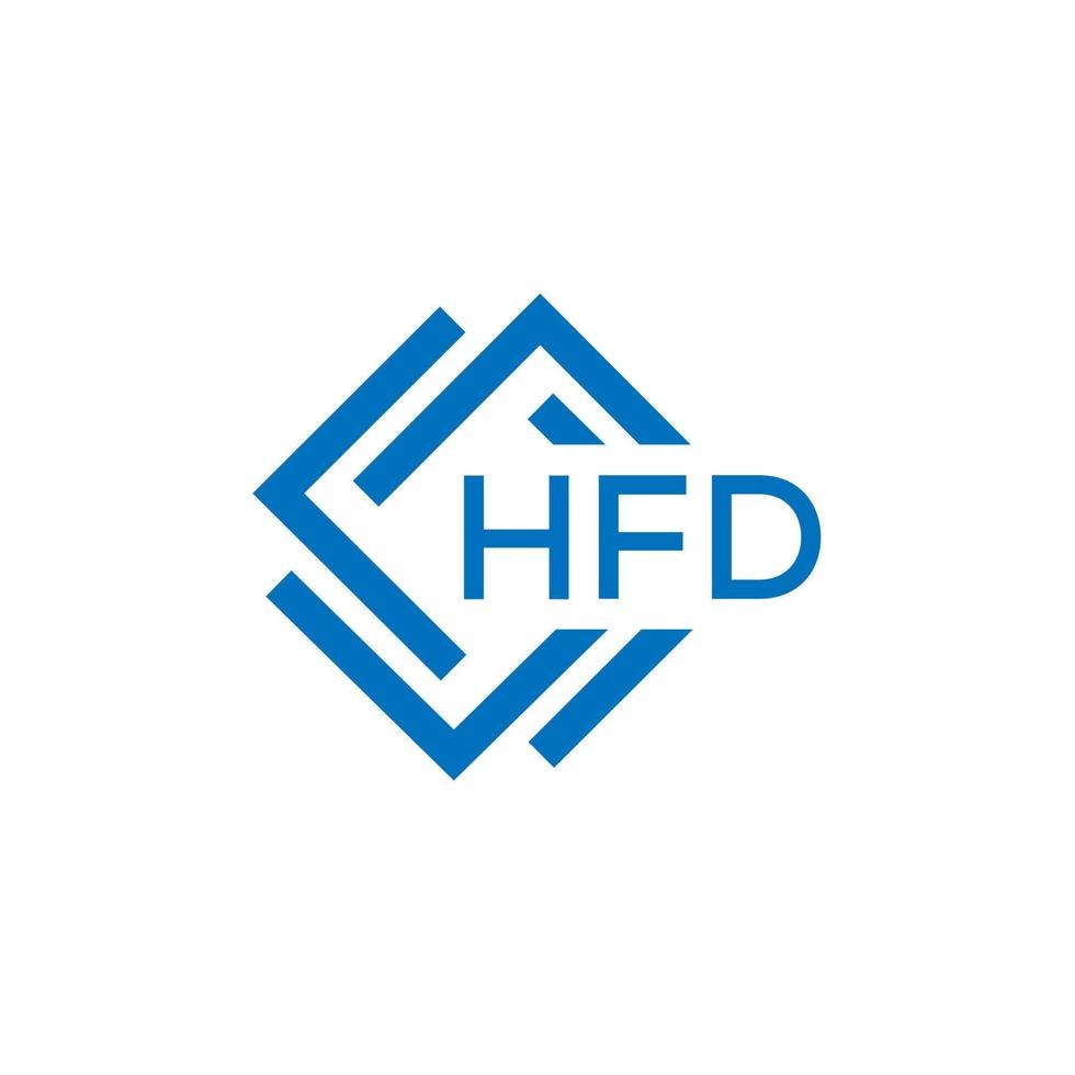 hfd brev logotyp design på vit bakgrund. hfd kreativ cirkel brev logotyp begrepp. hfd brev design. vektor