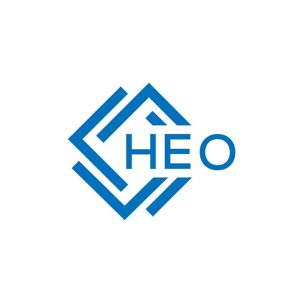 heo Brief Logo Design auf Weiß Hintergrund. heo kreativ Kreis Brief Logo Konzept. heo Brief Design. vektor