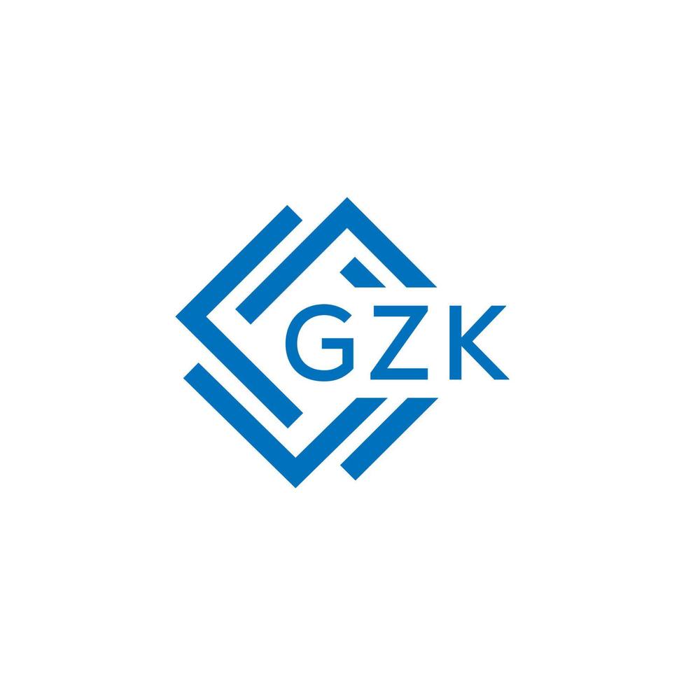 gzk Brief Logo Design auf Weiß Hintergrund. gzk kreativ Kreis Brief Logo Konzept. gzk Brief Design. vektor