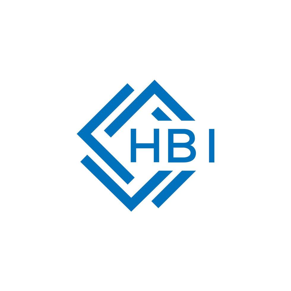 hbi Brief Logo Design auf Weiß Hintergrund. hbi kreativ Kreis Brief Logo Konzept. hbi Brief Design. vektor