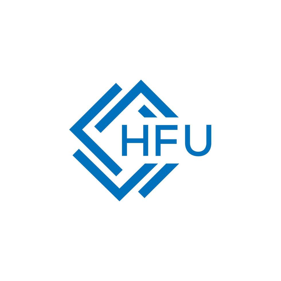 hfu Brief Logo Design auf Weiß Hintergrund. hfu kreativ Kreis Brief Logo Konzept. hfu Brief Design. vektor