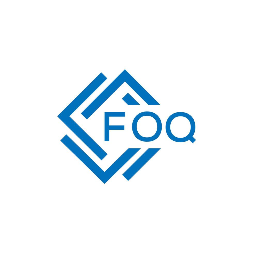 foq Brief Logo Design auf Weiß Hintergrund. foq kreativ Kreis Brief Logo Konzept. foq Brief Design. vektor