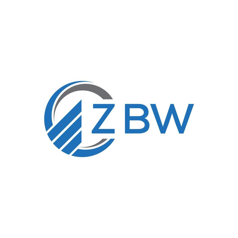 zbw eben Buchhaltung Logo Design auf Weiß Hintergrund. zbw kreativ Initialen Wachstum Graph Brief Logo Konzept. zbw Geschäft Finanzen Logo Design. vektor