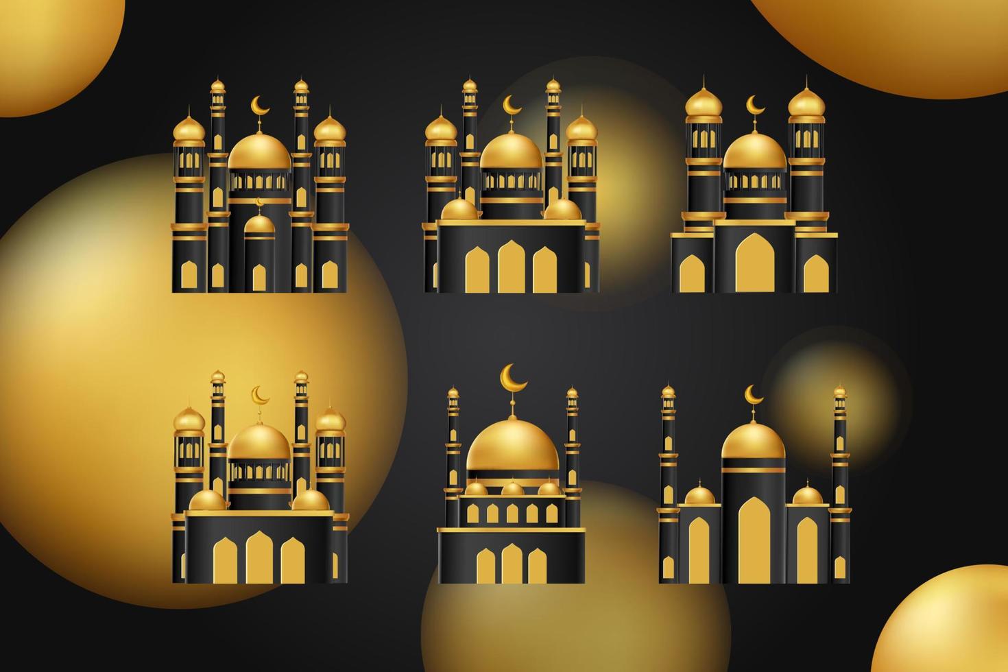 Moschee Symbol islamisch Ornament Vektor 3d Illustration