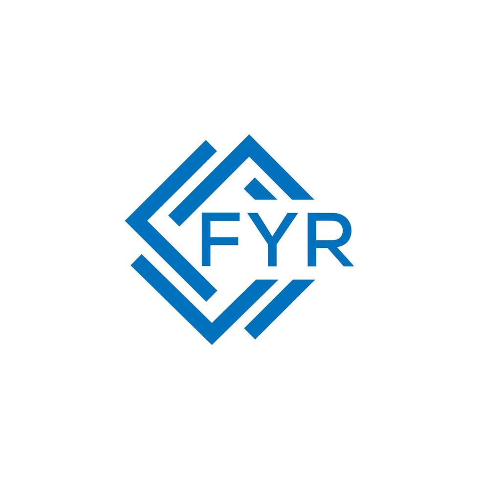 fyr Brief Logo Design auf Weiß Hintergrund. fyr kreativ Kreis Brief Logo Konzept. fyr Brief Design. vektor