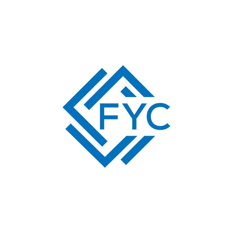 fyc kreativ cirkel brev logotyp begrepp. fyc brev design.fyc brev logotyp design på vit bakgrund. fyc kreativ cirkel brev logotyp begrepp. fyc brev design. vektor