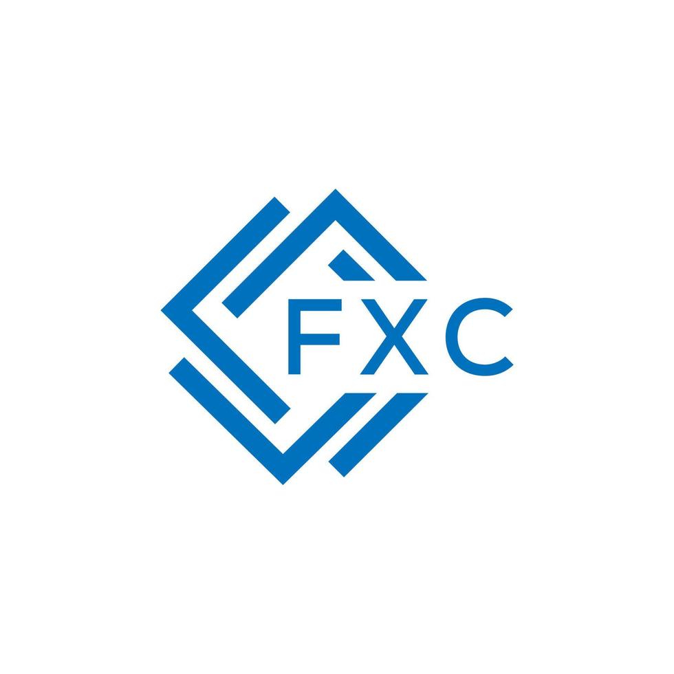 fxc Brief Logo Design auf Weiß Hintergrund. fxc kreativ Kreis Brief Logo Konzept. fxc Brief Design. vektor