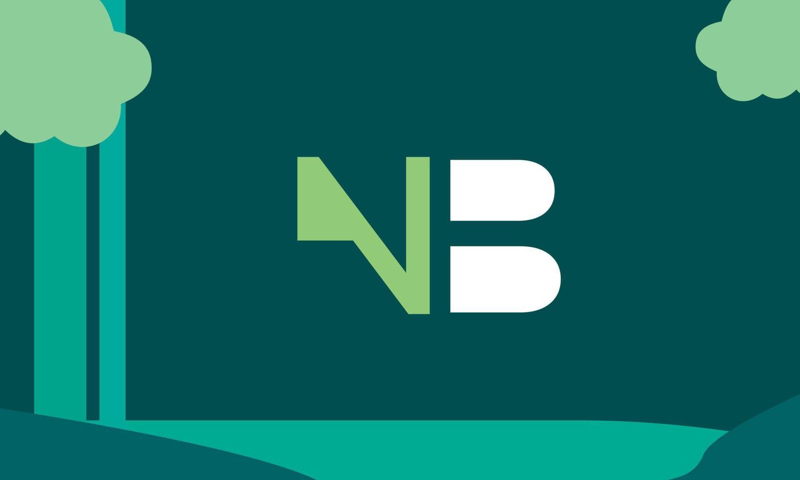 alphabet buchstaben initialen monogramm logo nb, bn, n und b vektor