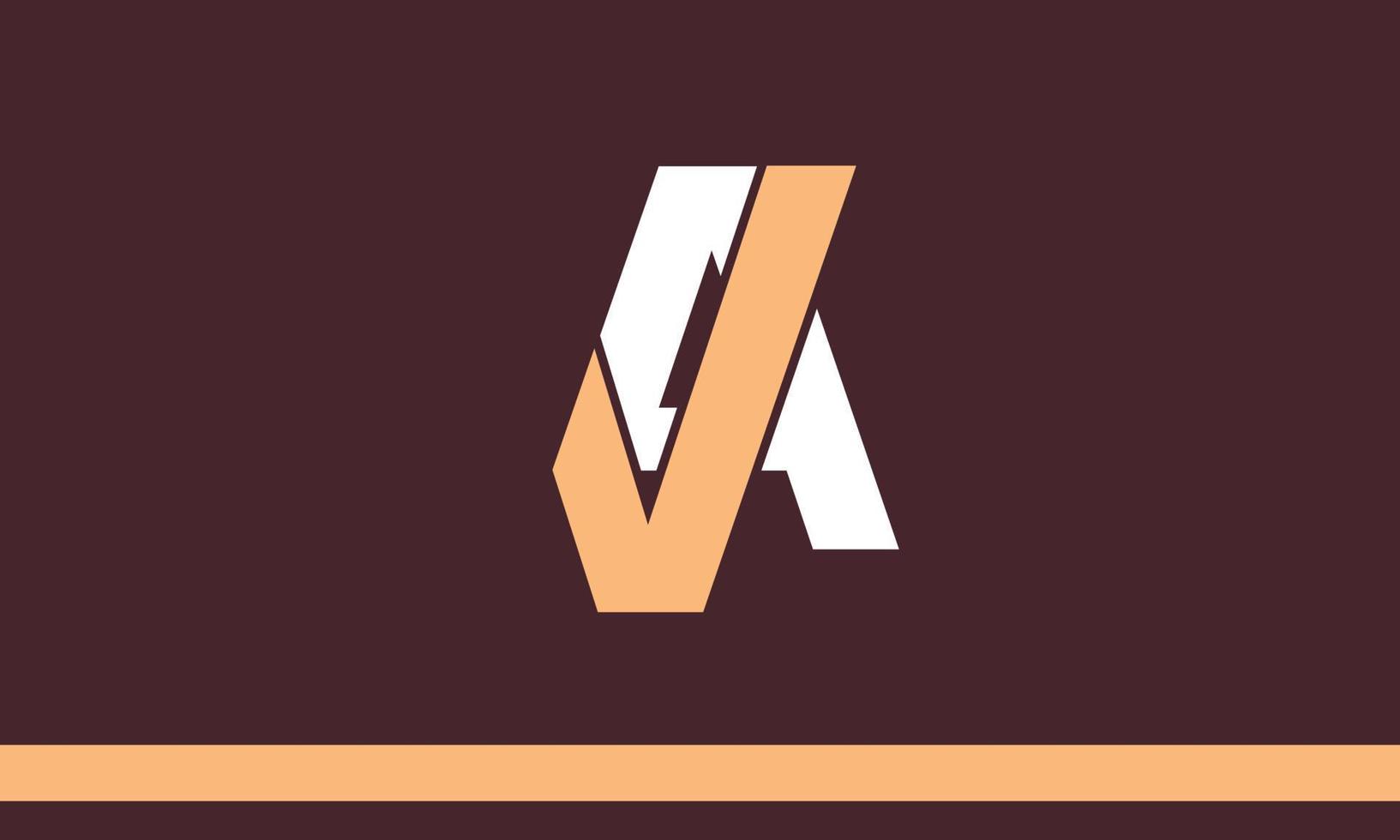 alphabet buchstaben initialen monogramm logo va, av, v und a vektor