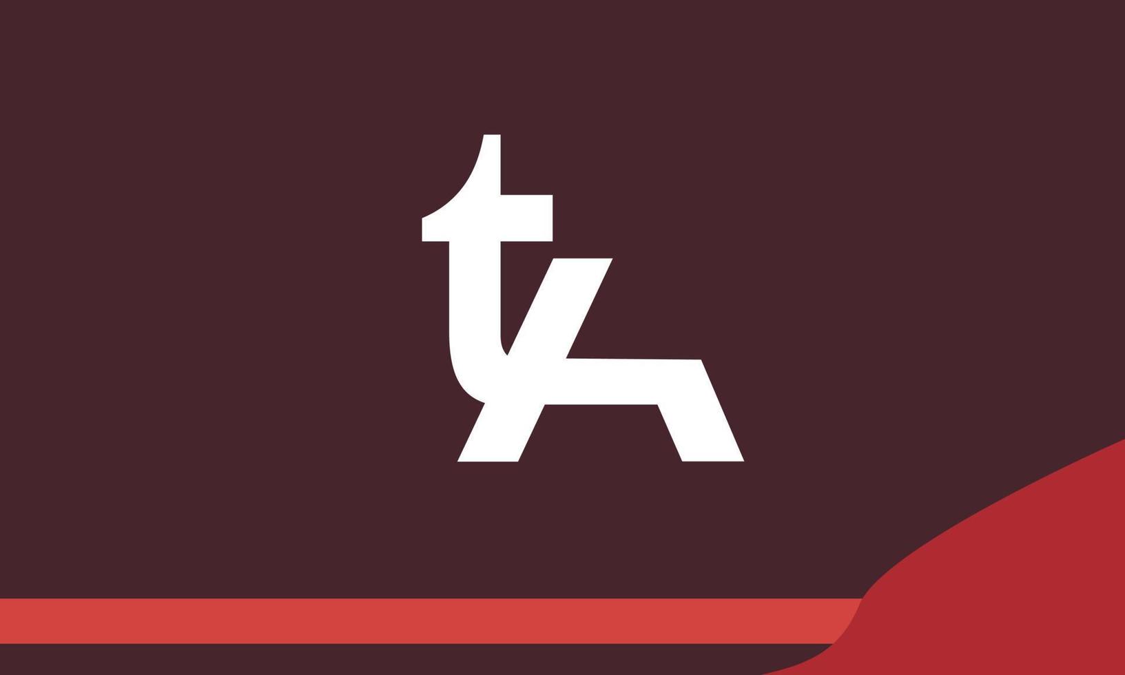 alphabet buchstaben initialen monogramm logo ta, at, t und a vektor