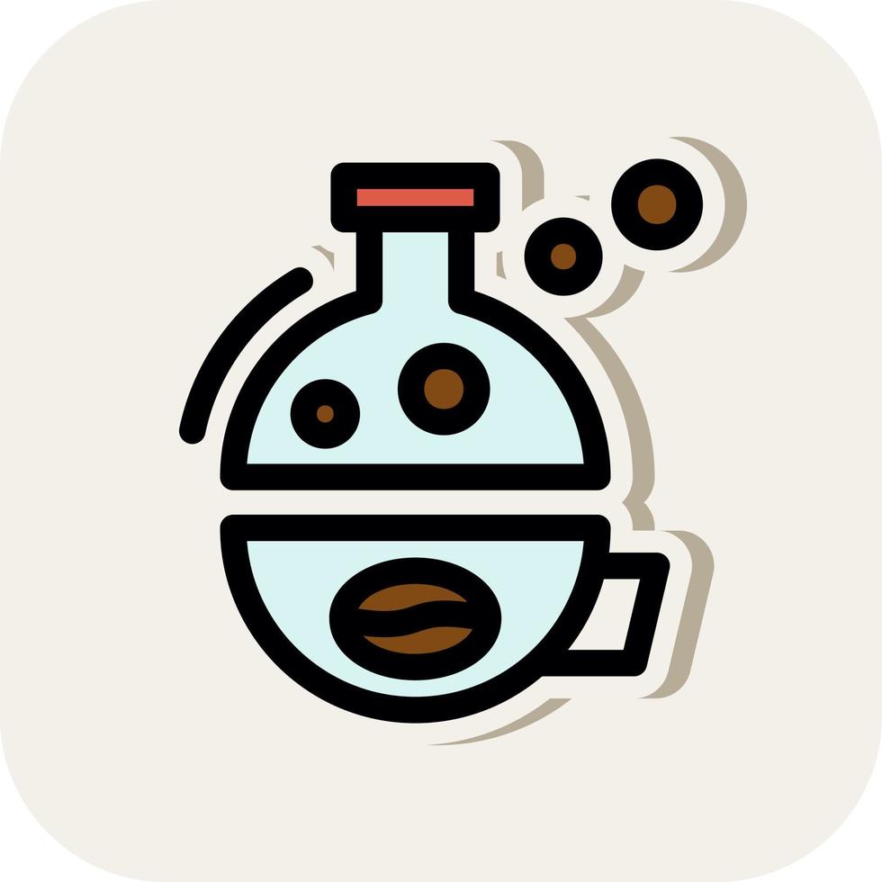 Kaffee-Wissenschaft-Vektor-Icon-Design vektor