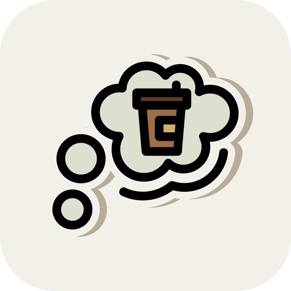 Kaffee denken Vektor-Icon-Design vektor