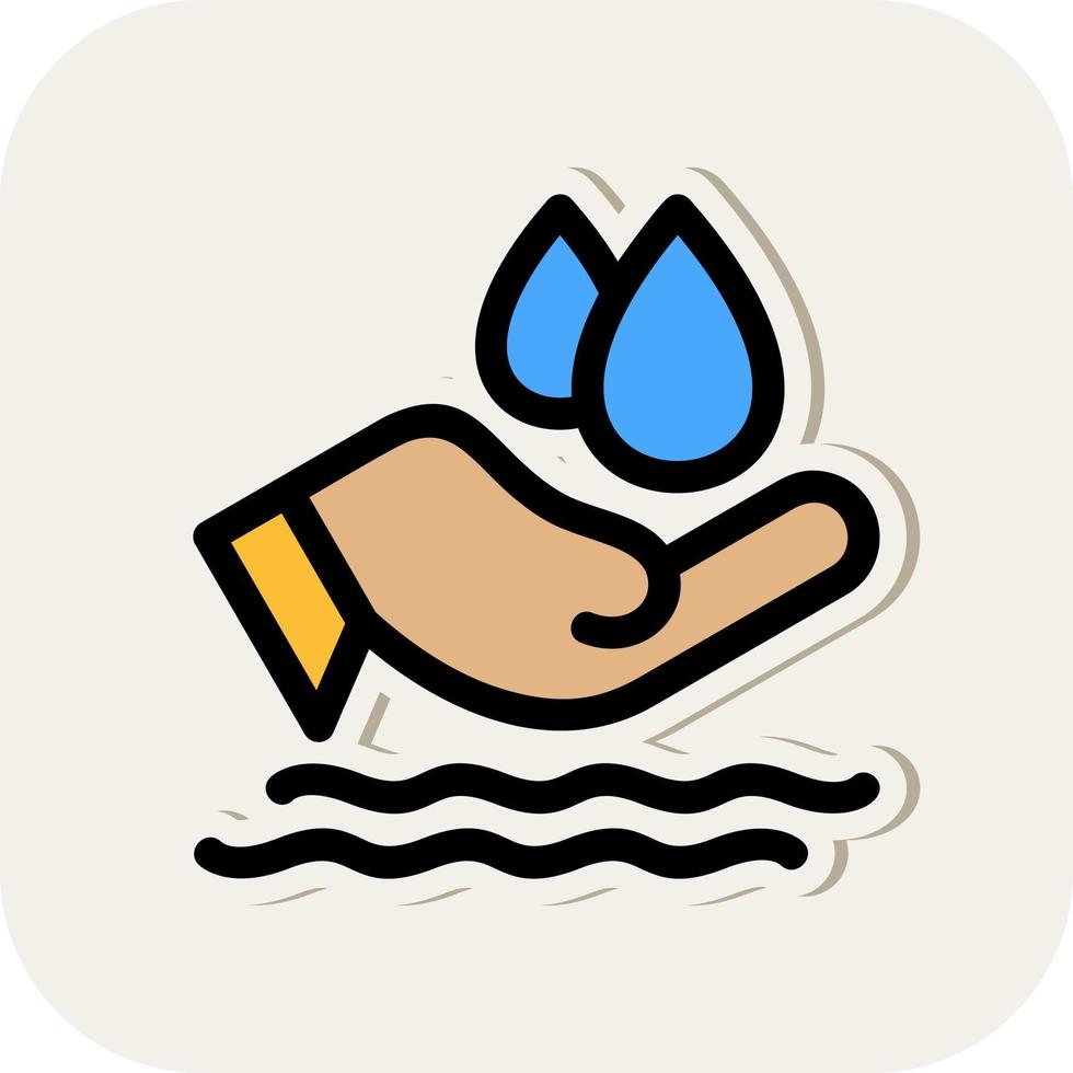 sparen Sie Wasser-Vektor-Icon-Design vektor