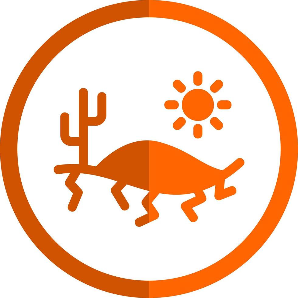 Wüstenwärme-Vektor-Icon-Design vektor