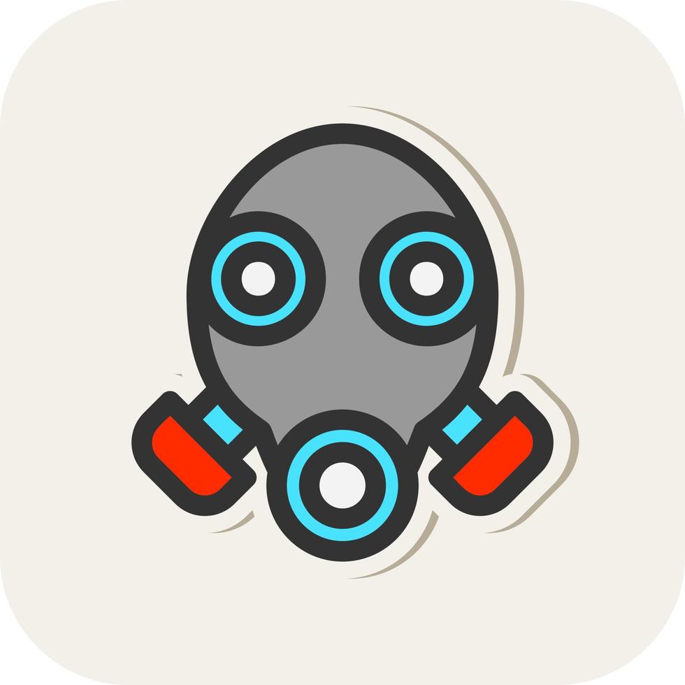 Gasmasken-Vektor-Icon-Design vektor