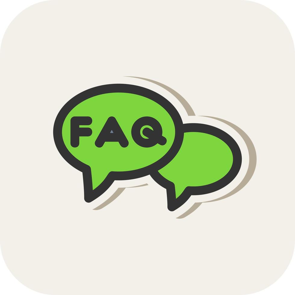 FAQ-Vektor-Icon-Design vektor