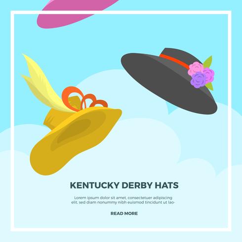 platt kentucky derby hatt vektor illustration