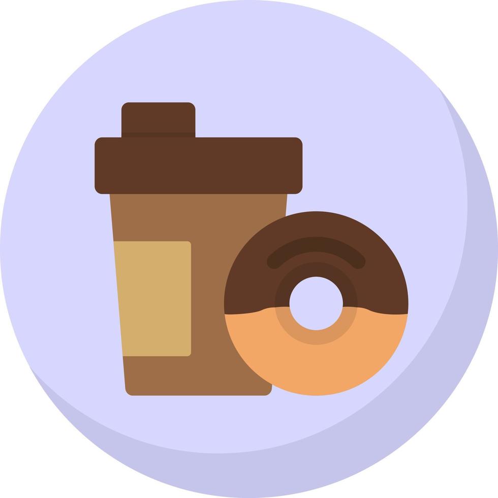 Kaffee-Donut-Vektor-Icon-Design vektor