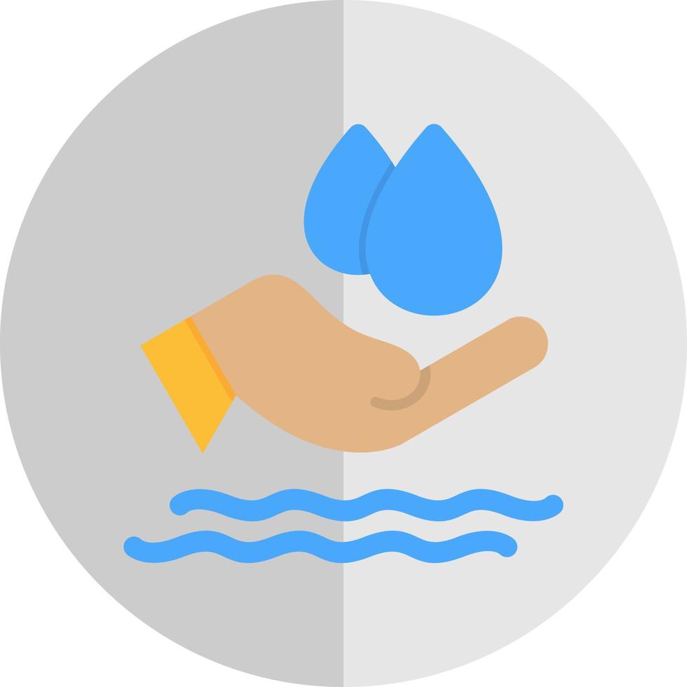 sparen Sie Wasser-Vektor-Icon-Design vektor