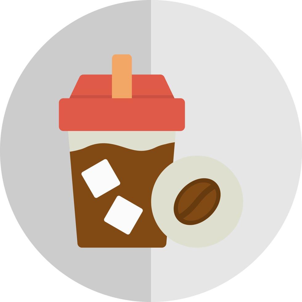 kaltes Kaffee-Vektor-Icon-Design vektor
