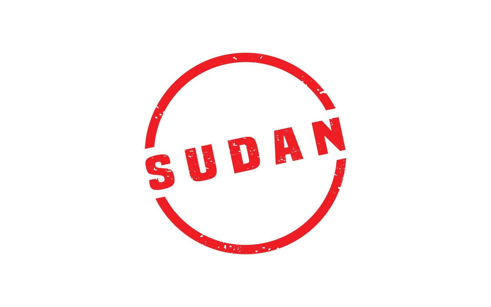 Sudan Briefmarke Gummi mit Grunge Stil auf Weiß Hintergrund vektor