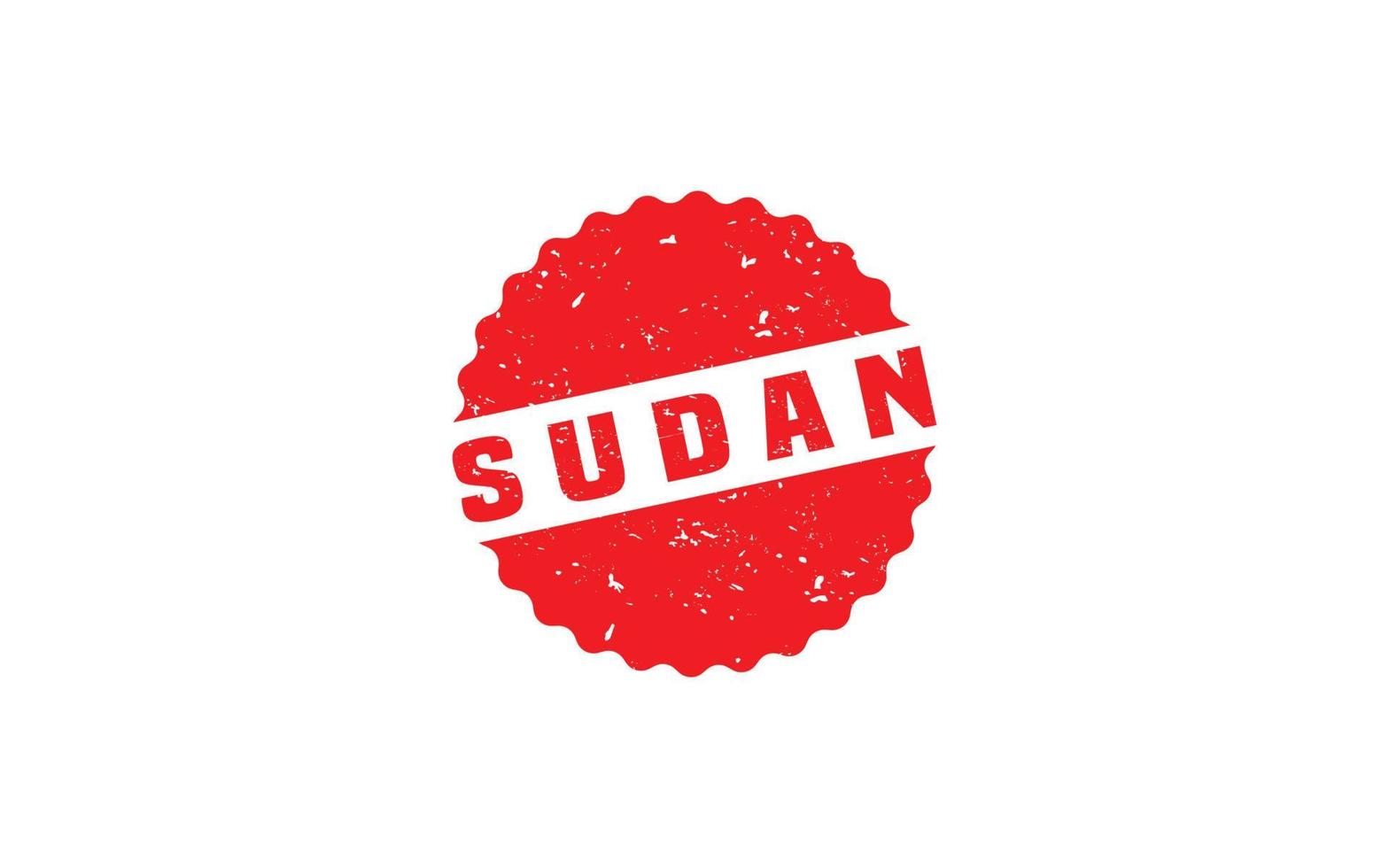 sudan stämpel sudd med grunge stil på vit bakgrund vektor