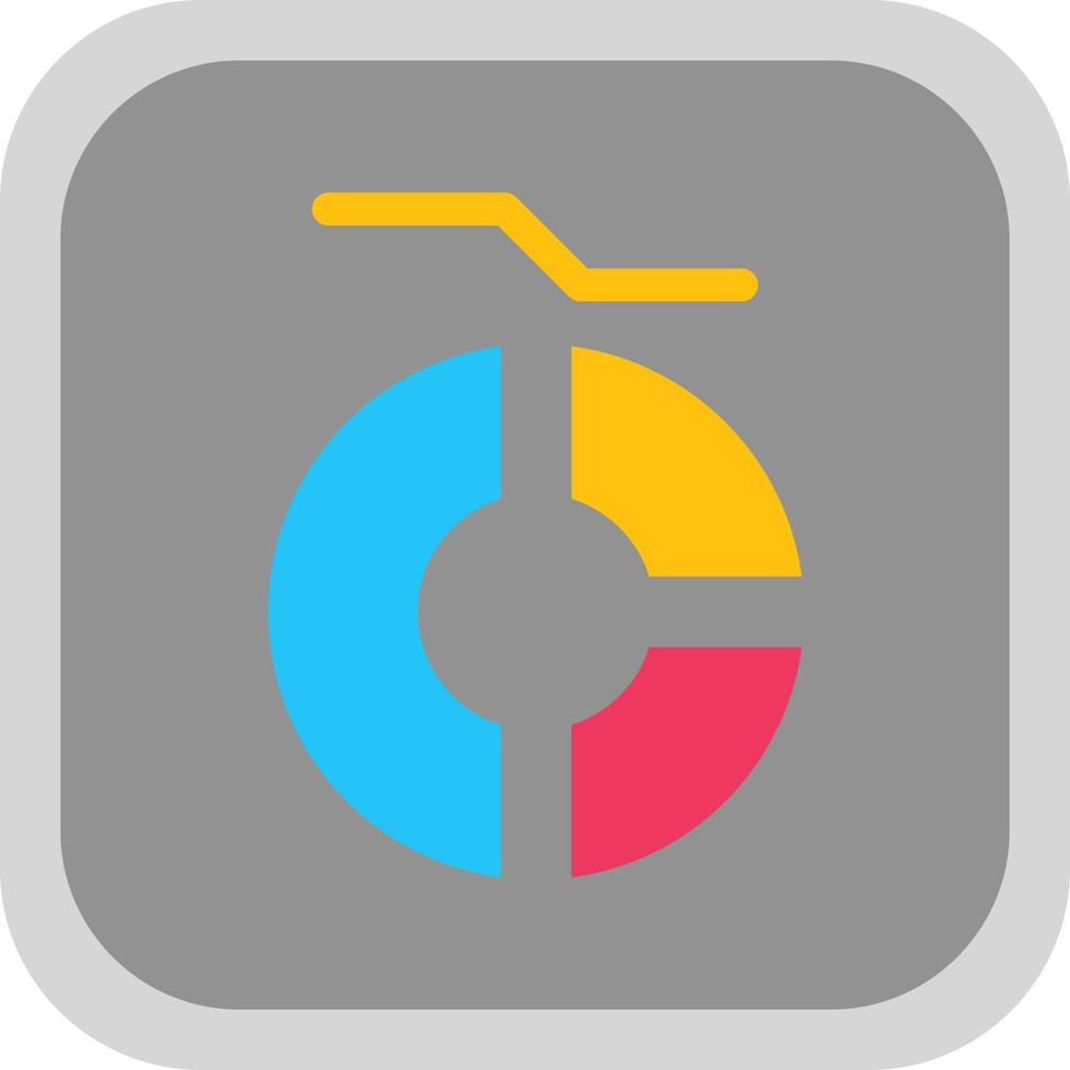 markiertes Donut-Diagramm-Vektor-Icon-Design vektor