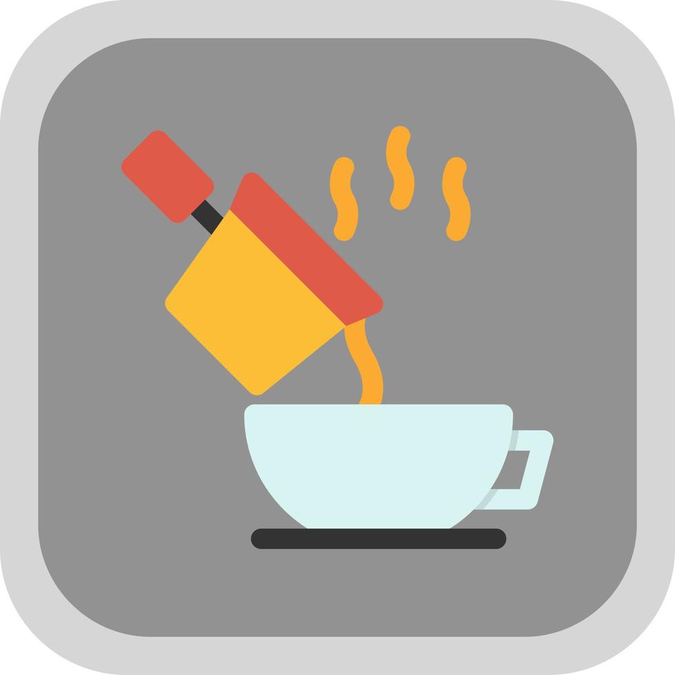 Gießen Sie Kaffee-Vektor-Icon-Design vektor