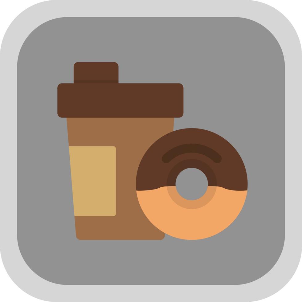 Kaffee-Donut-Vektor-Icon-Design vektor