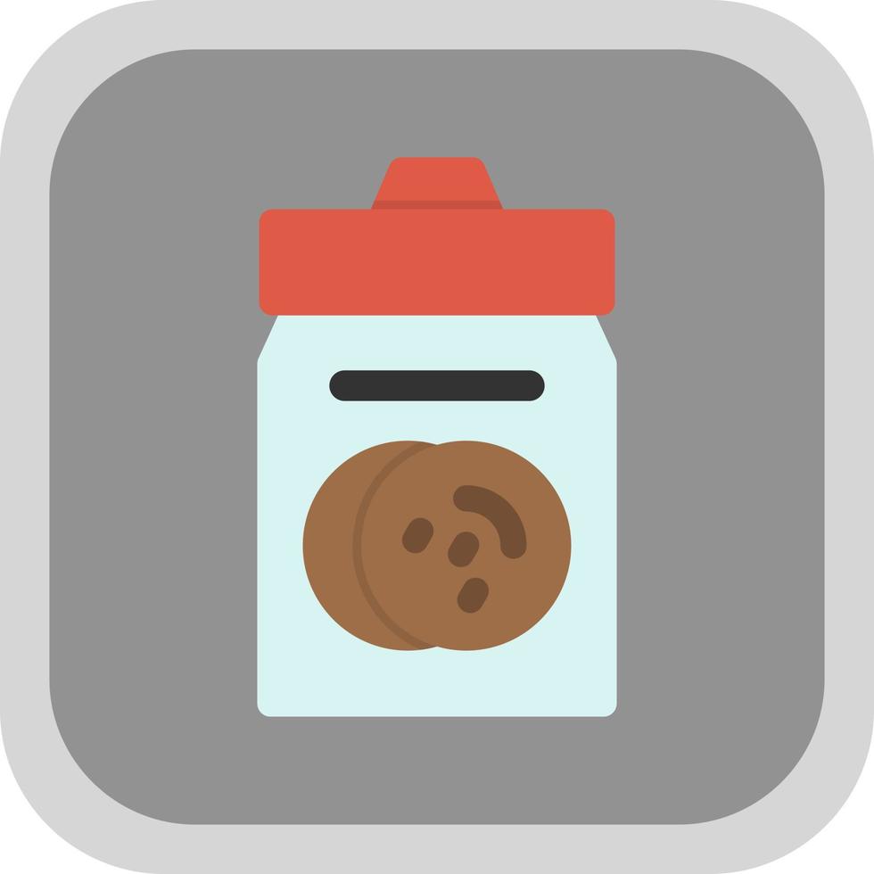 Cookie-Glas-Vektor-Icon-Design vektor