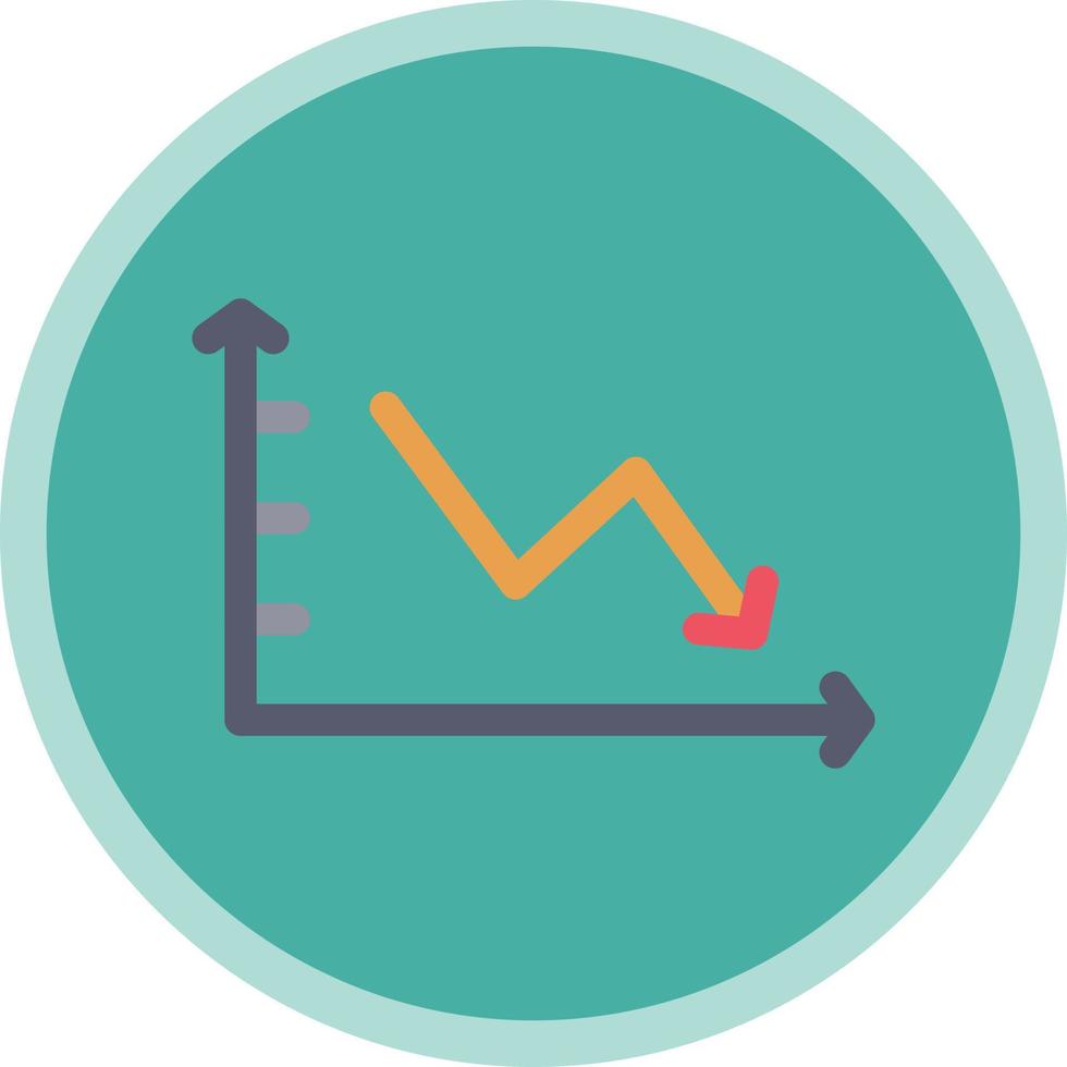 abfallendes Liniendiagramm-Vektor-Icon-Design vektor