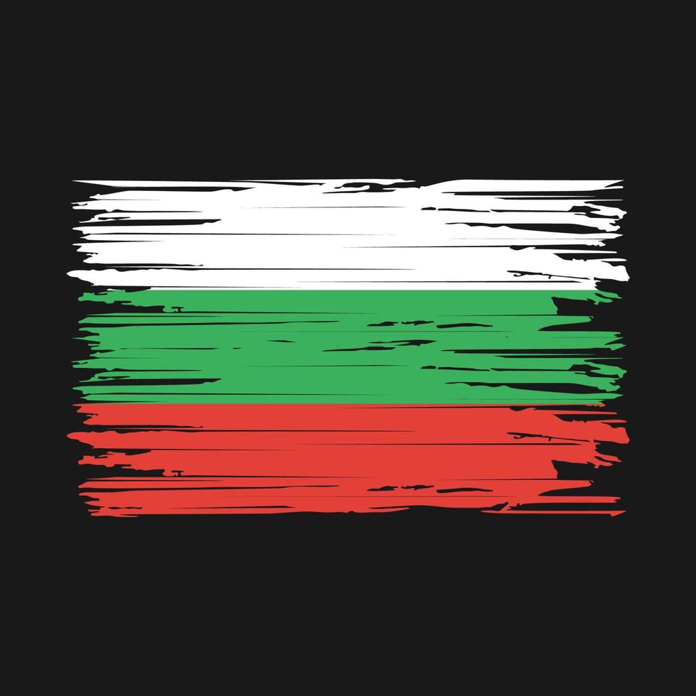bulgariens flagga penseldrag vektor