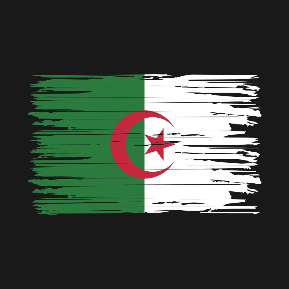 Pinselstriche der algerischen Flagge vektor