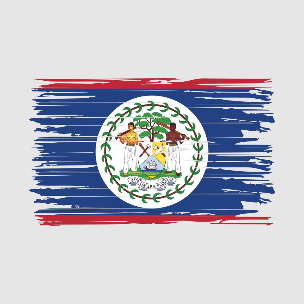 Pinselstriche der Belize-Flagge vektor