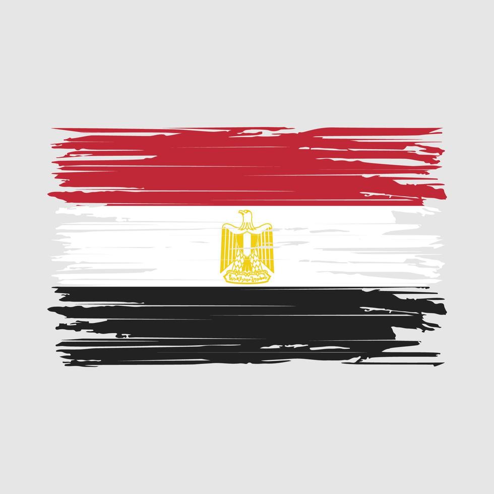 Egyptens flagga penseldrag vektor