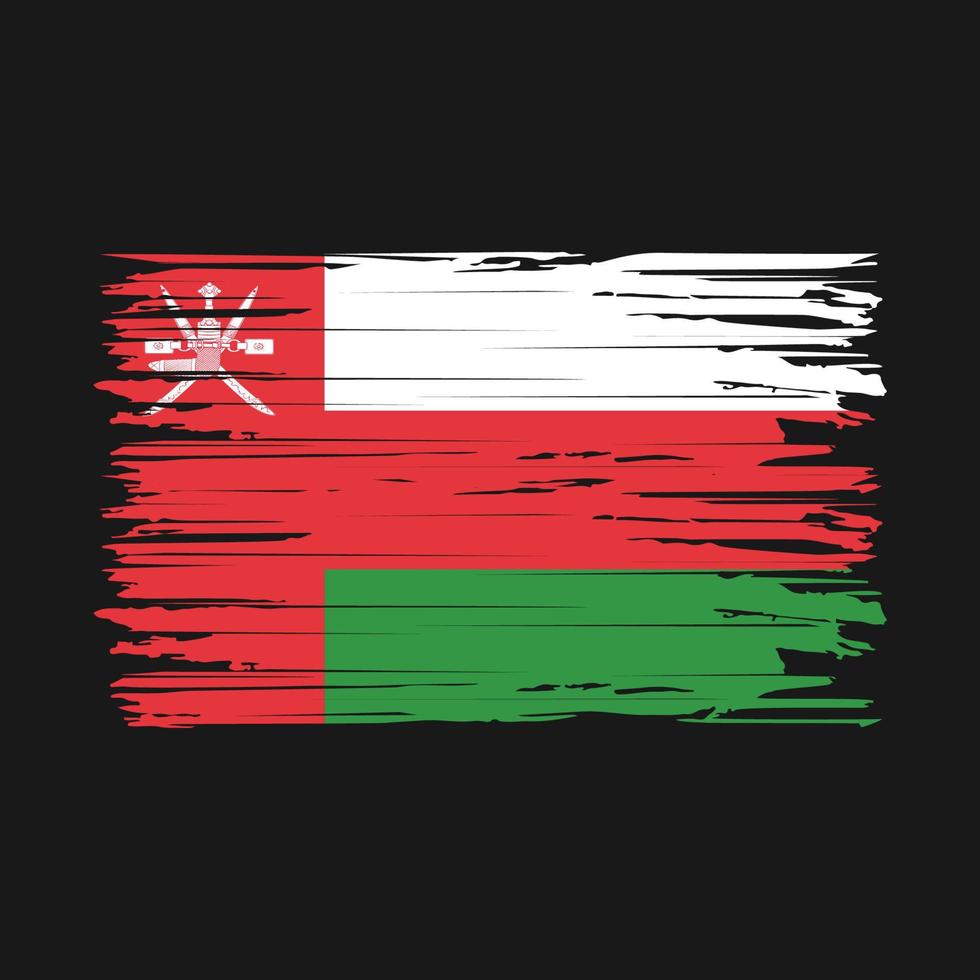 Pinselstriche der omanischen Flagge vektor